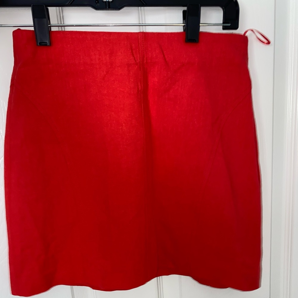 ZARA Coral/Red Mini Skirt